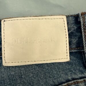 Pull&Bear Men's Denim Jeans with Leather Patch